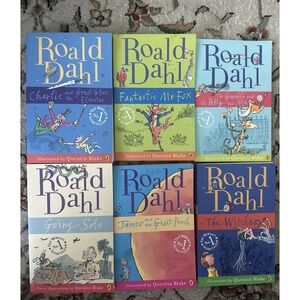 Roald Dahl 6 Book Collection Young Adult 1985-90's Paperback VG